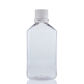 EZBio® Titanium Square Bottle, PETG, 38-430mm, 1000mL, With Tamper Evident Cap, 12/CS
